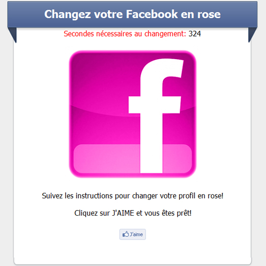 Cliquer J'aime Nouveau Facebook Rose