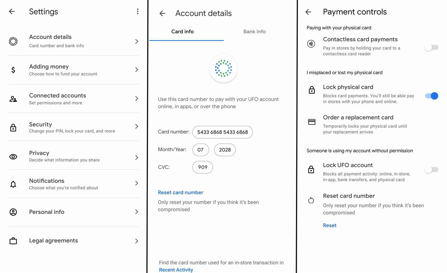 Application Google Pay gestion carte d&eacute;bit