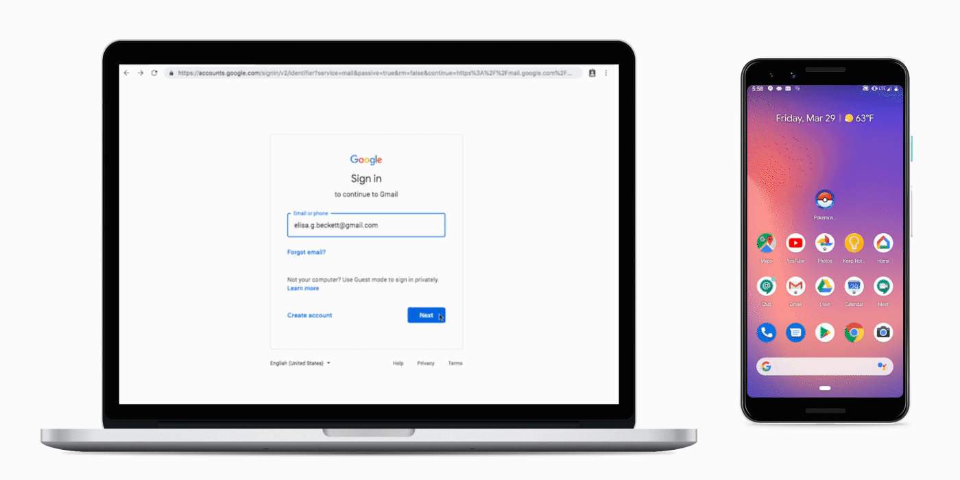 Google validation double facteur t&eacute;l&eacute;phone Android
