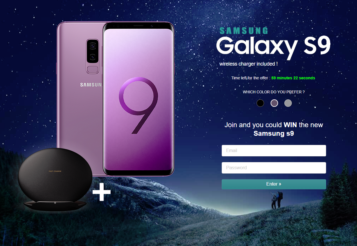 Samsung Galaxy S9 gratuit technologymoment arnaque scam hameconnage