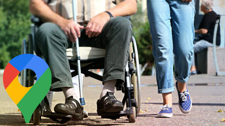 accessibilit&eacute; personnes handicap&eacute;es google maps