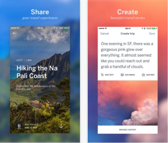 application-app-voyage-trip-iphone
