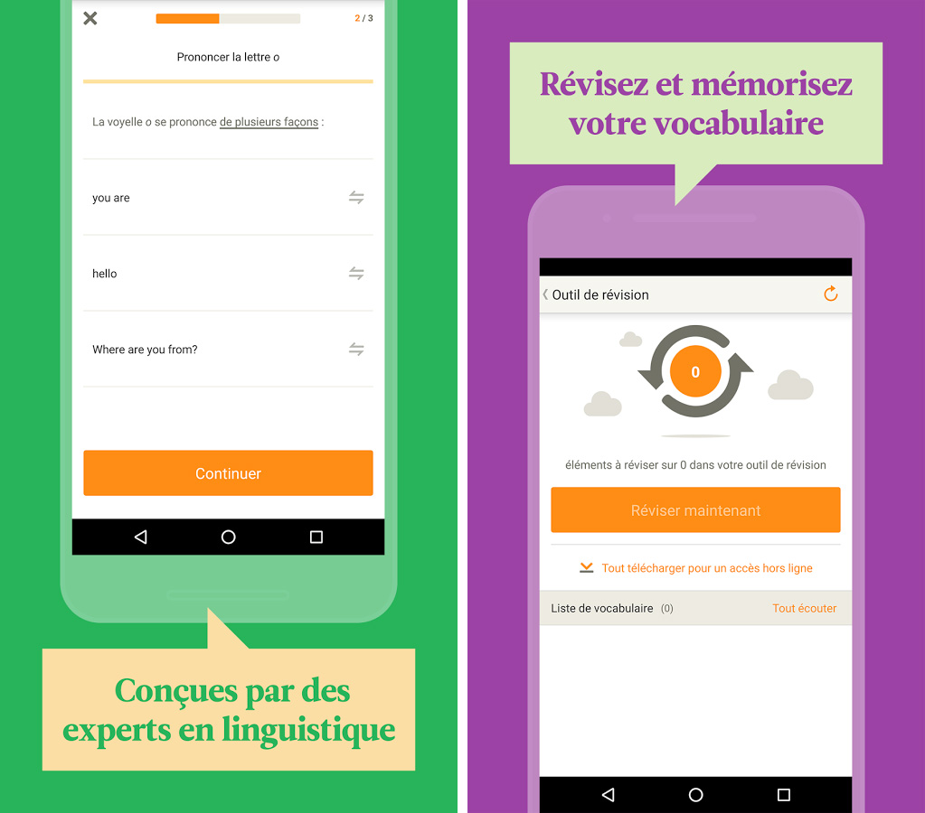 Application de vocabulaire Babbel