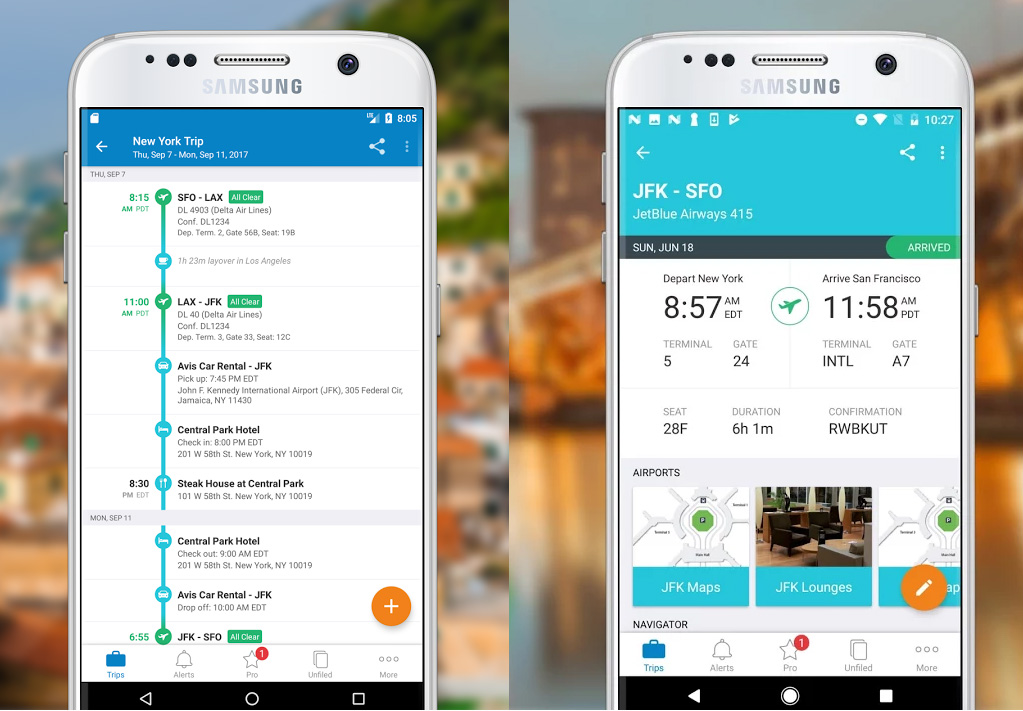 Application de voyage TripIt