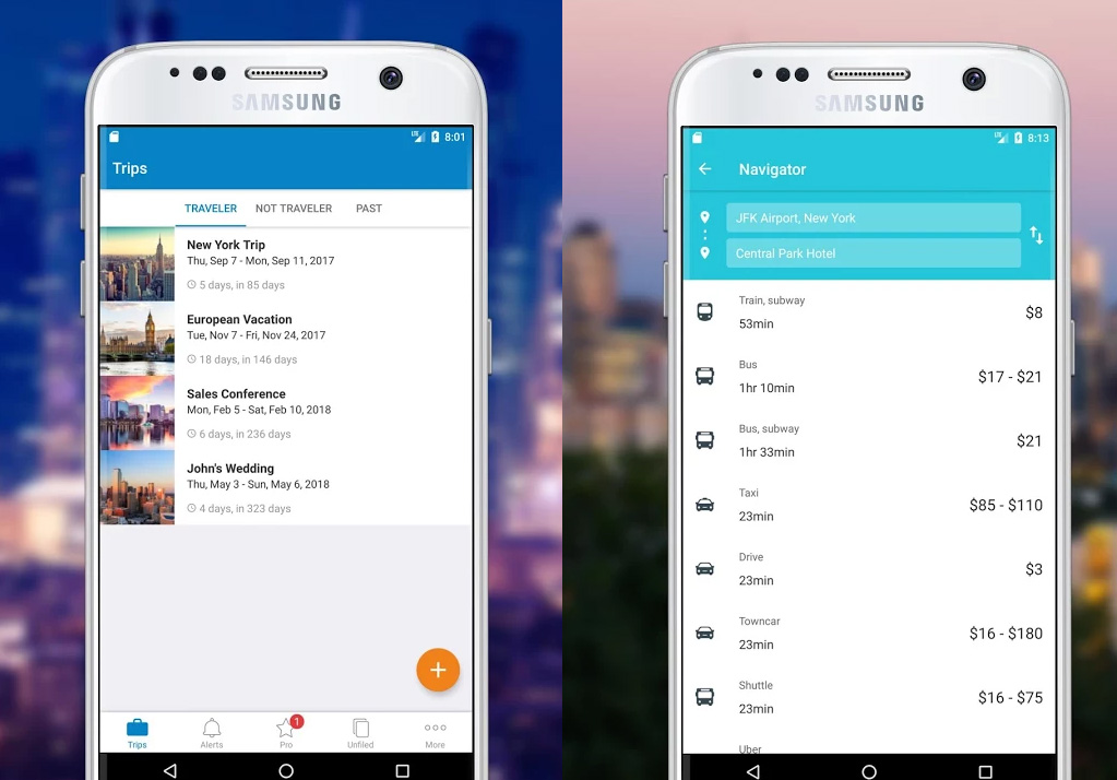 Application de voyage TripIt