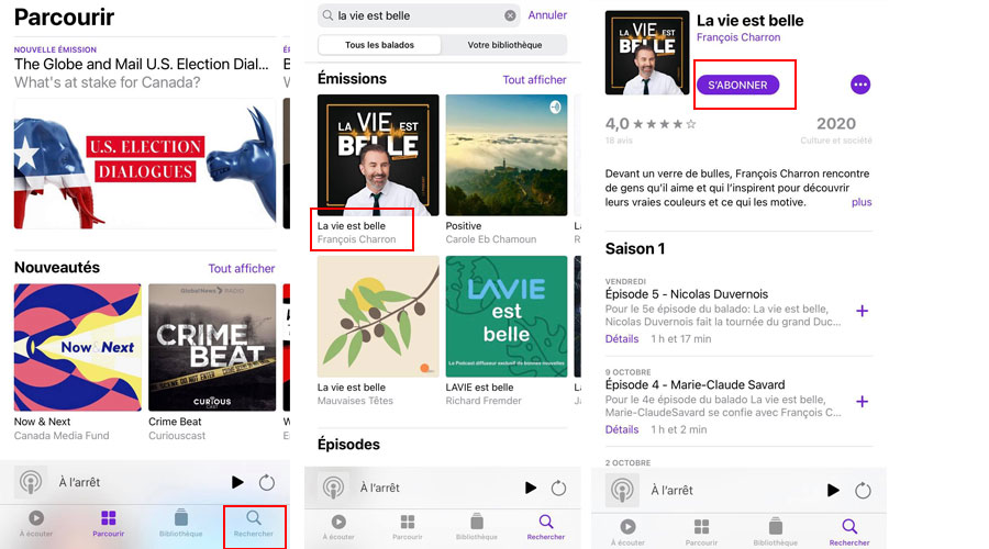 comment s'abonner podcast apple podcasts