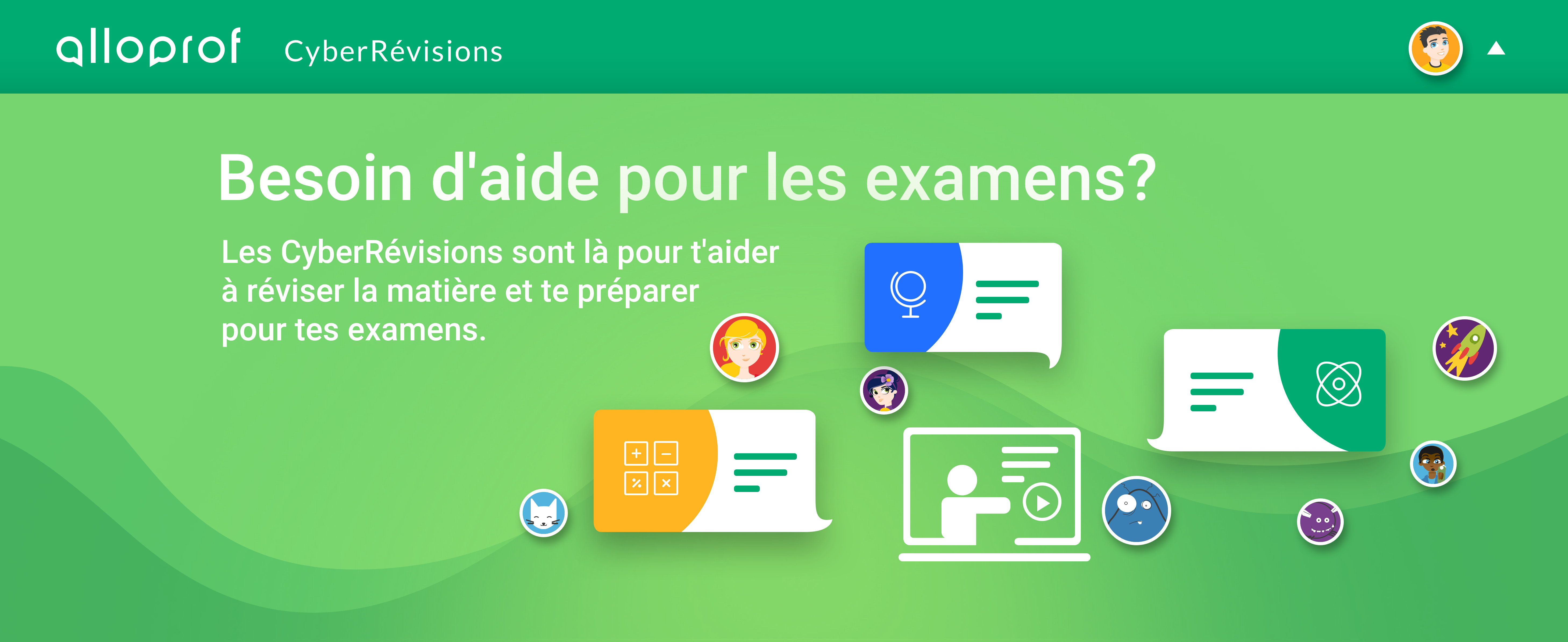 CyberR&eacute;visions Alloprof examens fin ann&eacute;e
