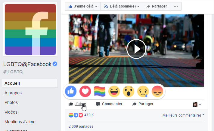 Réaction Drapeau Fierté LGBTQ Réaction Drapeau Fierté LGBTQ