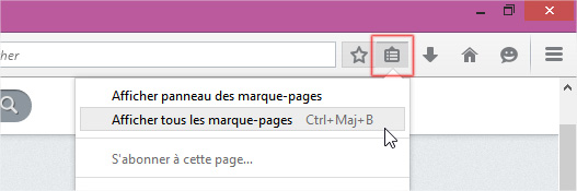 Firefox afficher marque-pages