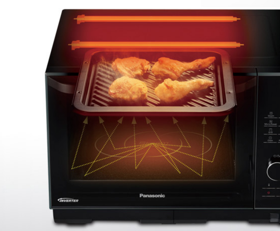 Faites griller vos aliments avec le four &agrave; cuisson combin&eacute;e de Panasonic