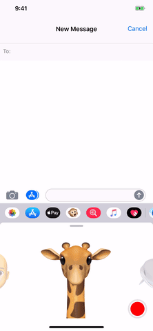 Apple iOS 12.2  4 nouveaux animojis Girafe Requin Hibou Sanglier