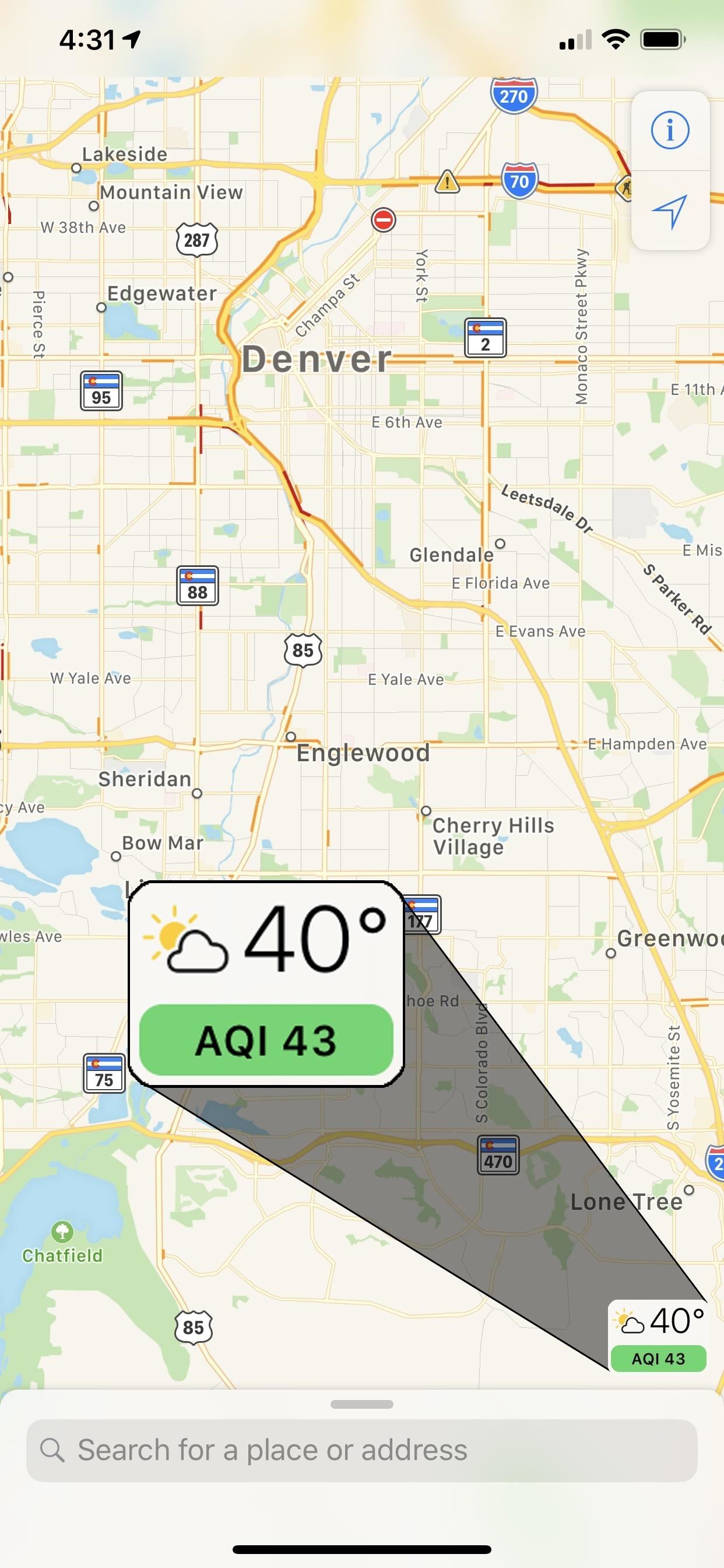 Apple iOS 12.2 Indice Qualit&eacute; de l'air Apple Maps