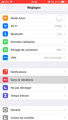 Comment configurer vibration personnalis&eacute;e iPhone