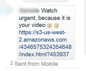 Message Facebook vid&eacute;o