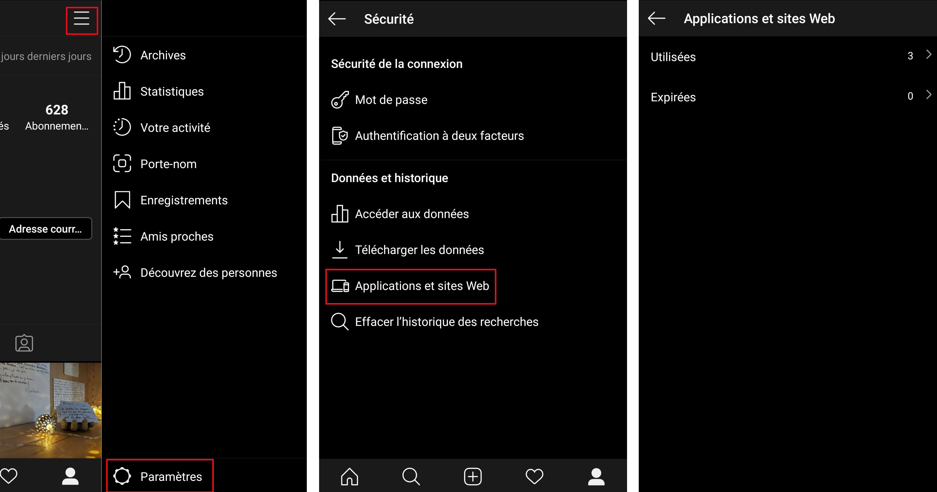 printscreen nouvelle fonction instagram applications tierces acces donnees