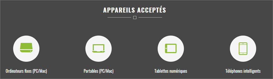R&Eacute;PAROTHON Appareils accept&eacute;s