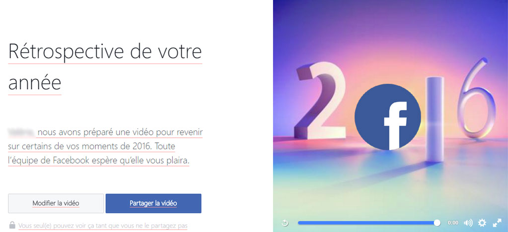 Créez votre rétrospective 2016 personnelle sur Facebook!