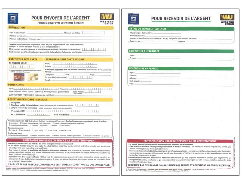 Transfert Western Union Transfert Western Union