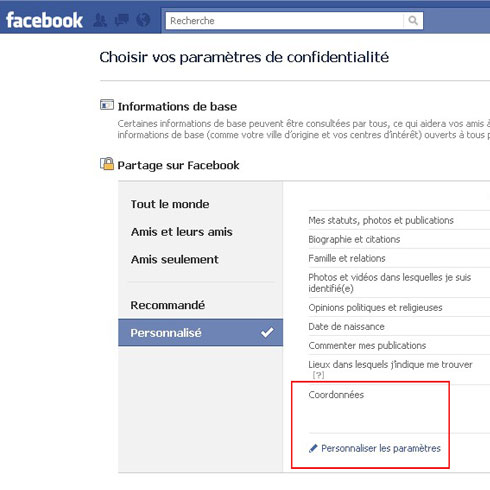 Paramètre de confidentialité sur Facebook Paramètre de confidentialité sur Facebook.