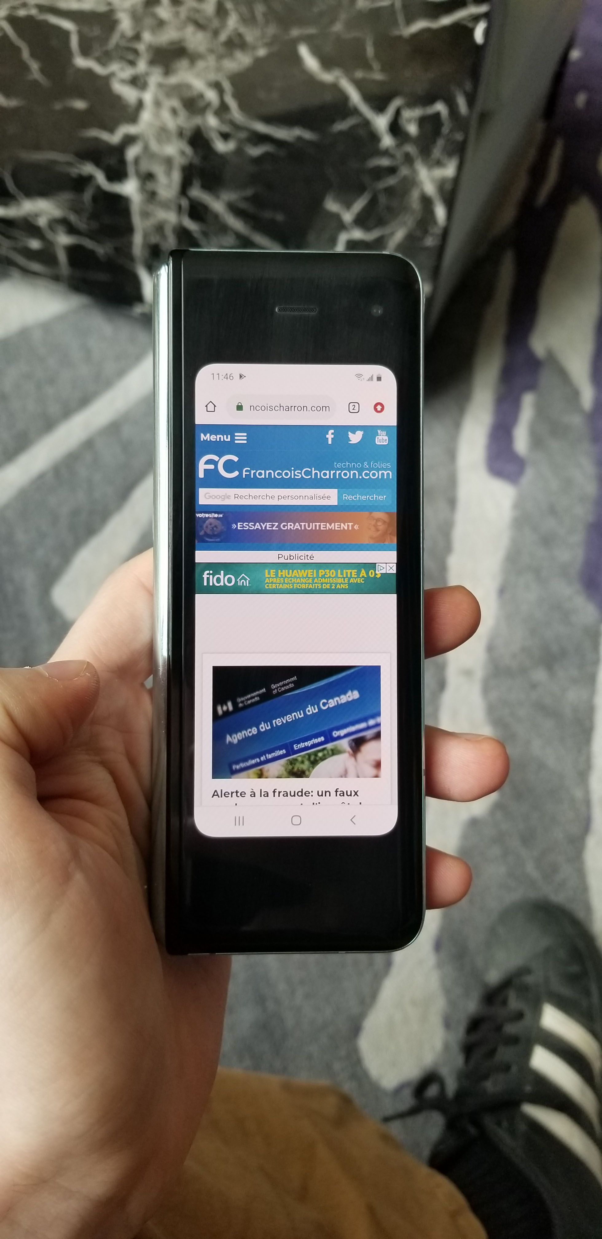 Galaxy Fold Samsung t&eacute;l&eacute;phone pliable