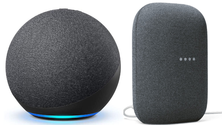Les assistants Echo et Nest Audio offrent une bien meilleure qualité sonore. Assistants vocaux Echo Amazon Nest Audio Google