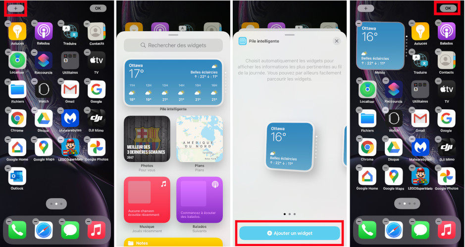 Comment ajouter un widget sur iPhone avec iOS 14