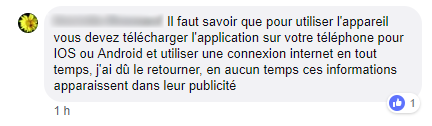 Avis Facebook traducteur instantanné Muama Enence
