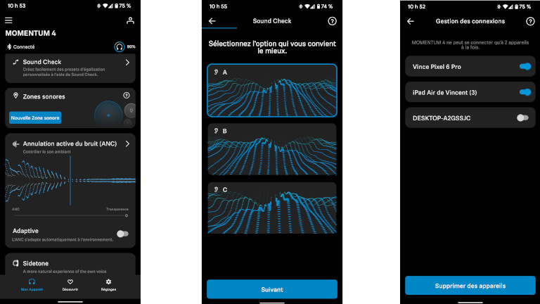 Sennheiser Momentum 4 application mobile