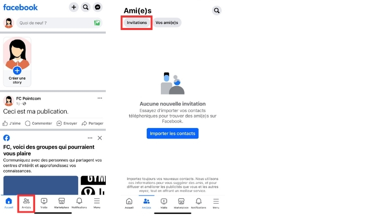 Comment annuler une demande d'amiti&eacute; sur Facebook de l'application mobile