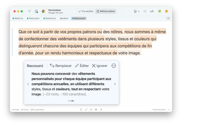 Un exemple d'optimisation de la longueur avec Antidote Pro