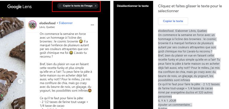 aper&ccedil;u fonction google lens disponible ordinateur