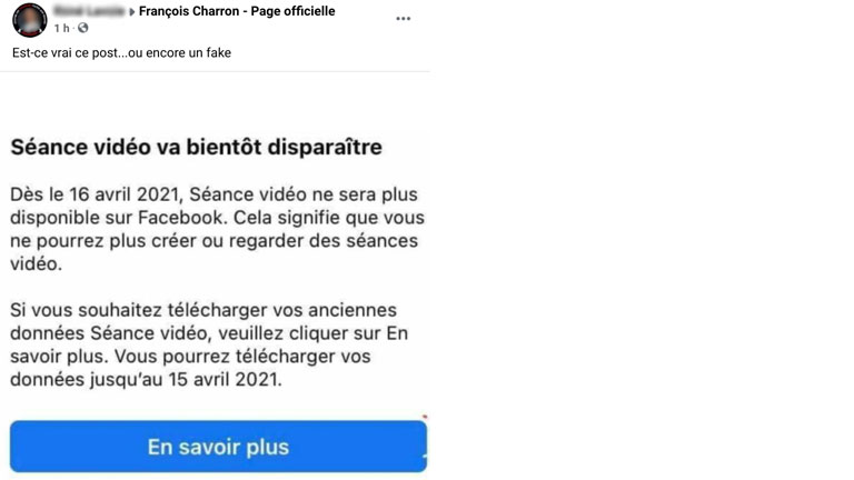 La notification que beaucoup d’utilisateurs de Facebook Watch Party ont reçue. aperçu notification fin existence facebook watch party