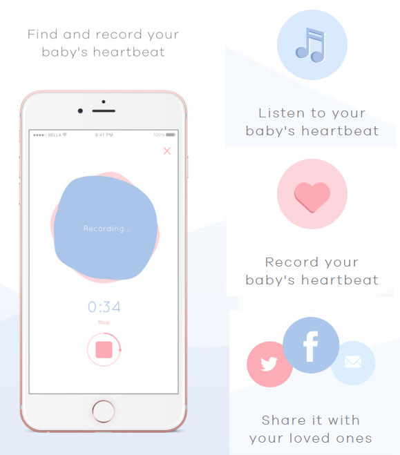 Application coeur b&eacute;b&eacute;