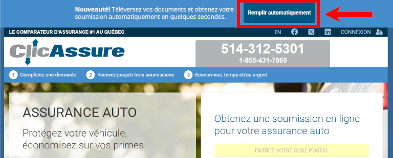 Soumission express ClicAssure