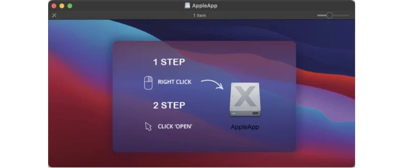 Fausse application d'image disque.