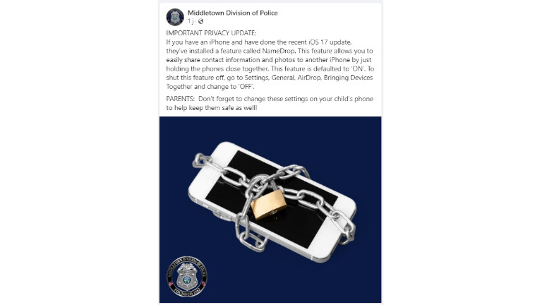 Publication réseau sociaux police Namedrop Publication réseau sociaux police Namedrop