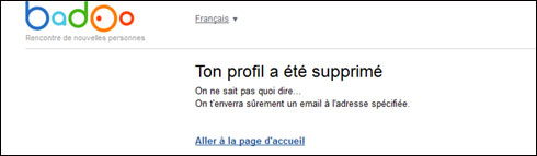 badoo fermeture compte