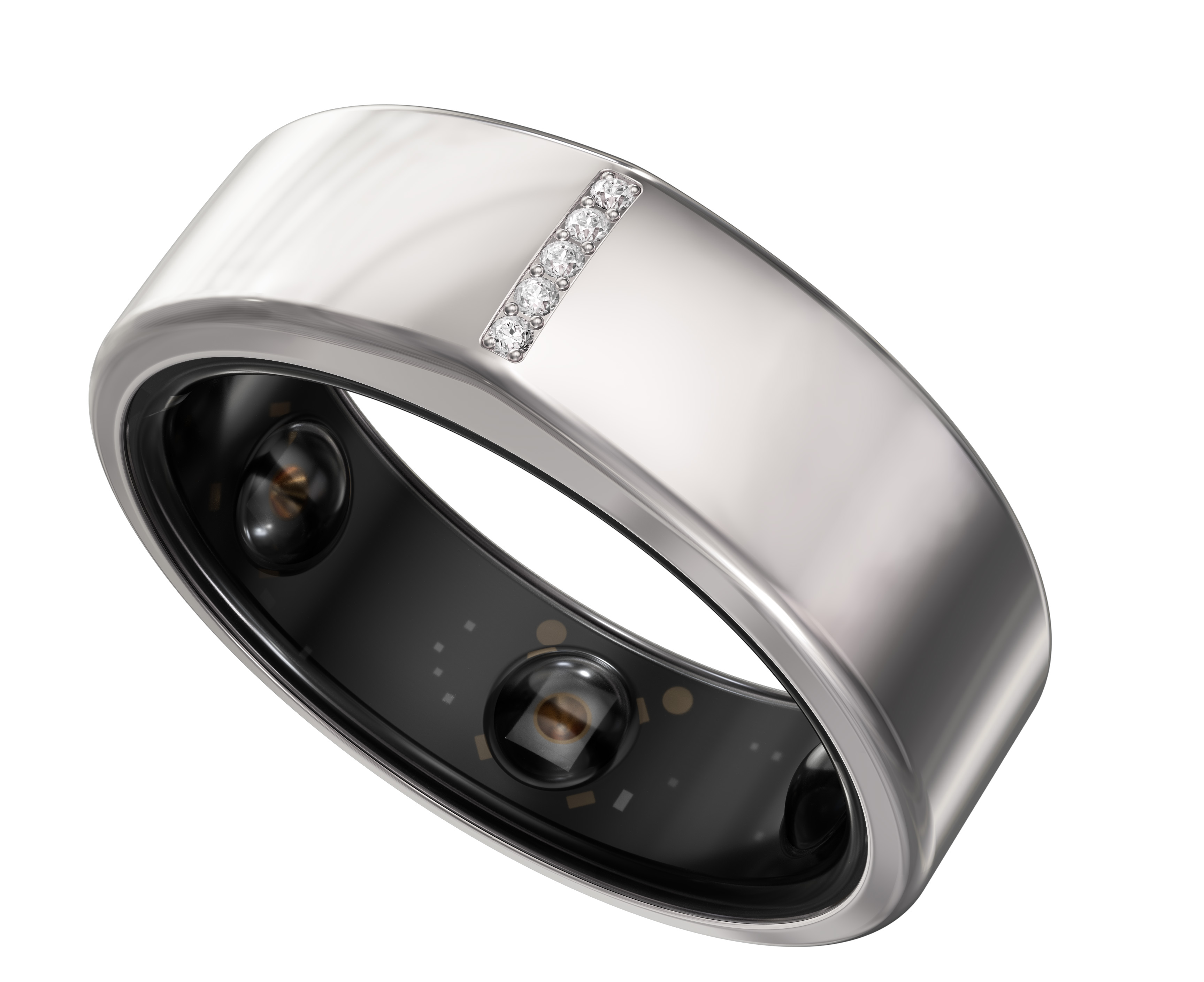 bague Oura connectée sertie diamants