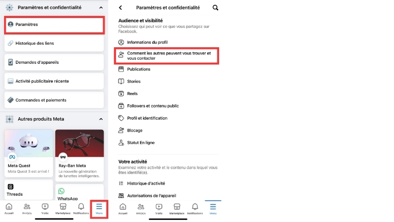 Comment bloquer les demandes d'amiti&eacute; d'inconnus de Facebook sur application mobile