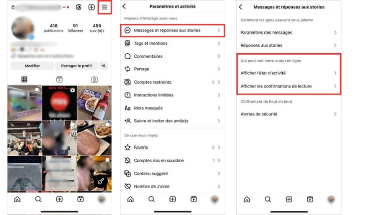 La marche à suivre pour apparaître hors ligne sur l'application mobile d'Instagram