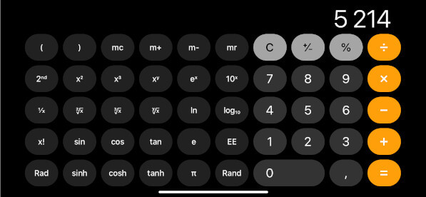 iPhone calculatrice intelligente