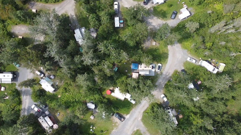camping rivière Matane terrains boisés privés roulottes VR motorisé