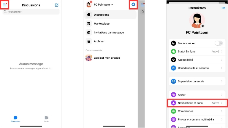 Comment mettre les notifications de canaux de diffusion en sourdine sur Messenger