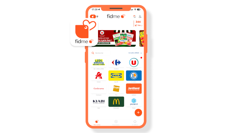 Application cartes de fid&eacute;lit&eacute; FidMe