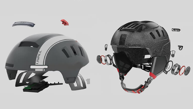 casque intelligent ski snow liveall multicouches