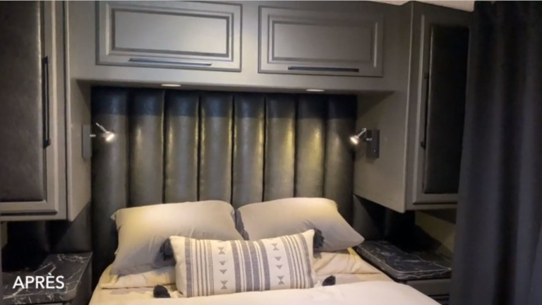 Après chambre à coucher tête de lit rénovation VR