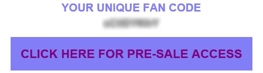 Code billet prévente