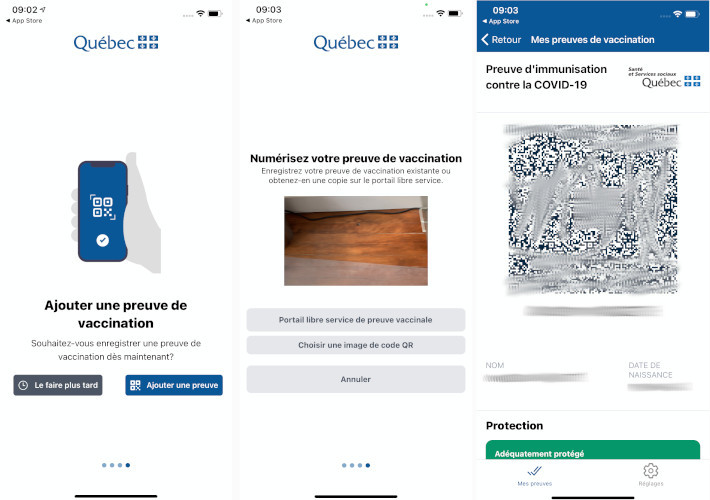 Ajouter preuve vaccinale application Vaxicode