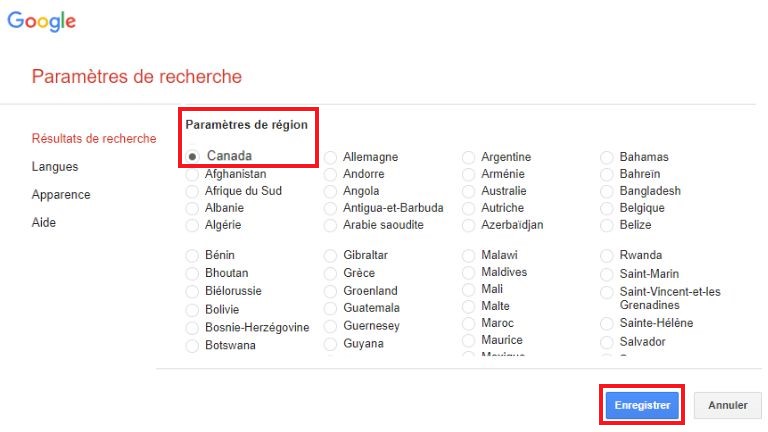 comment changer r&eacute;gion g&eacute;ographieuqe ordinateur