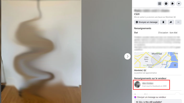 comment signaler vendeur facebook marketplace